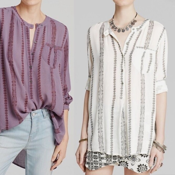 Free People Magic Pullover Top in Vanilla Combo - Picture 13 of 13